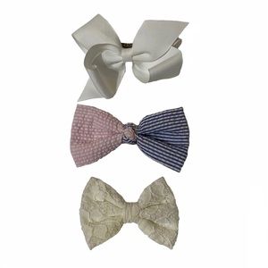 Preppy Hair Bows Set of 3